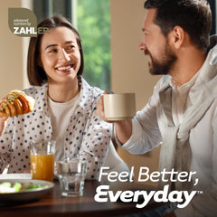 Lifestyle image showing Zahler Diabetter bottle with cinnamon sticks