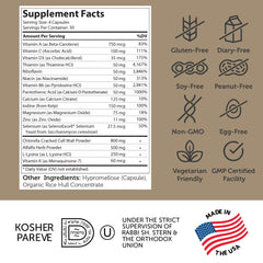 Close-up of Height Factor label on bottle