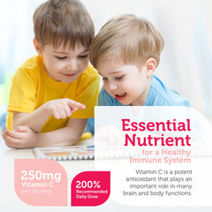 Zahler Junior C Advanced Vitamin C bottle label showing kosher and non-GMO