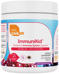 Back label showing nutrition facts on Zahler Kids Immune Support