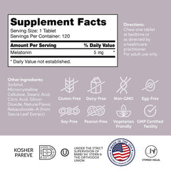 Close-up of Zahler Melatonin 5mg orange chewables