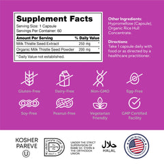 Another view of Zahler Milk Thistle bottle