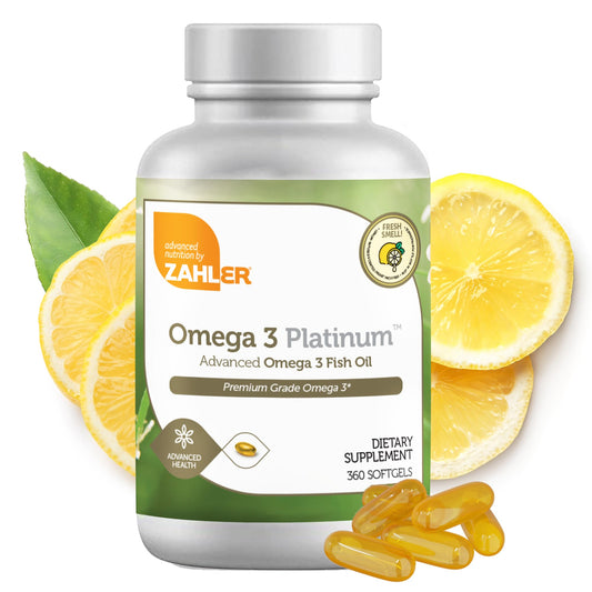 Zahler Omega-3 Fish Oil bottle with 360 softgels