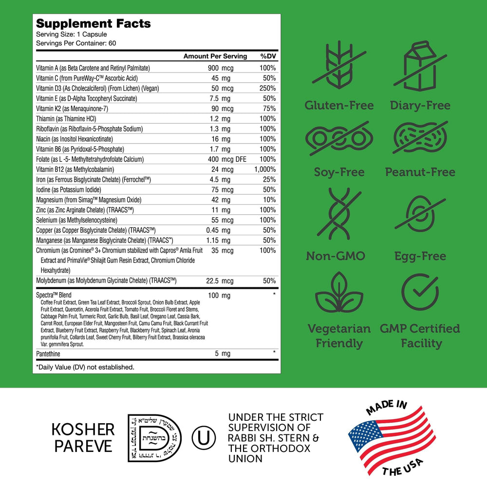 Zahler Spectra whole food base blend in multivitamin