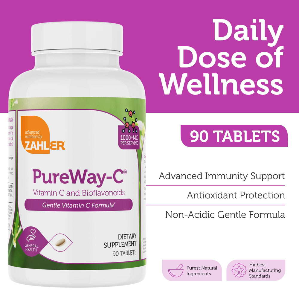 High-potency Vitamin C 1000mg tablets with calcium ascorbate