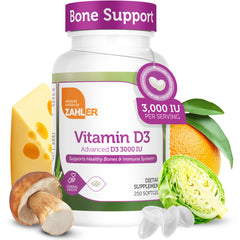 Zahler Vitamin D3 3000IU bottle front view