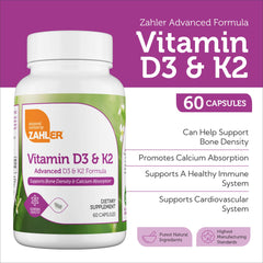 Close-up of Zahler Vitamin D3 & K2 bottle