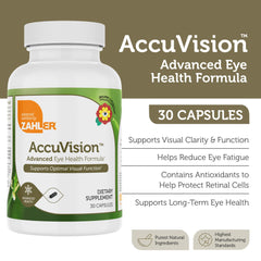 Close-up of Zahler AccuVision label