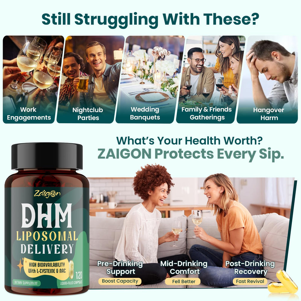 Close-up of 1000mg DHM content in Zaigon formula