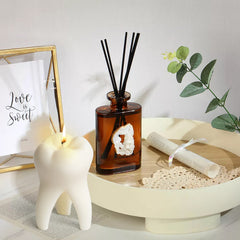 Natural soy wax dental candle in modern decor