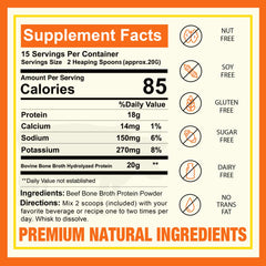 Zammex Bone Broth Protein Powder bottle with label