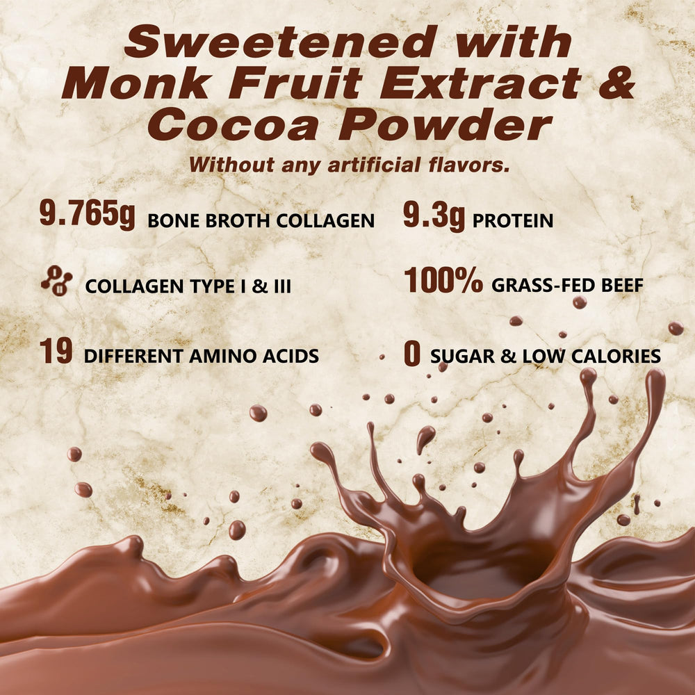 Unflavored bone broth protein powder with subtle beef aroma