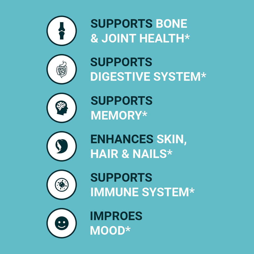 Nutrition facts label on Zammex Bone Broth Protein Powder
