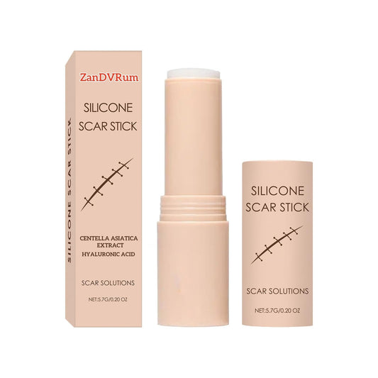 ZanDVRum Scar Solutions Stick packaging shown for easy daily use.
