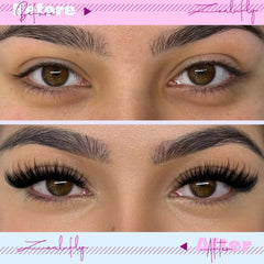 ZANLUFLY wispy lash clusters D curl 18mm for dramatic outer corners