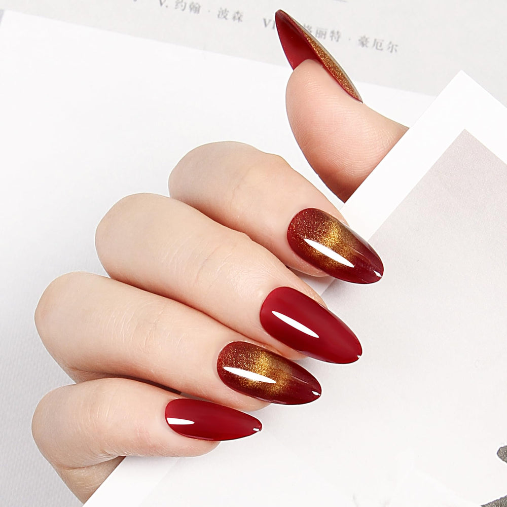 ZANVIA almond-shaped nails elongate fingers for a slender hand silhouette