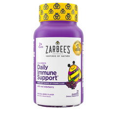 Zarbee's Kids Daily Immune Support Gummies elderberry bottle with berry flavor