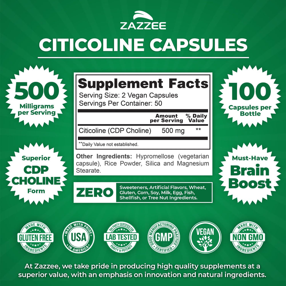 50-day supply illustration for Citicoline 500 mg