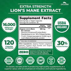 Lion's Mane brain health supplement for focus and memory support