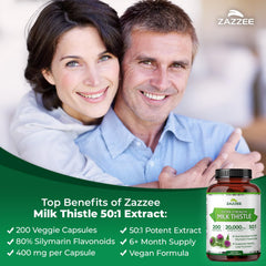 Organic Milk Thistle 50:1 Extract capsule with 320 mg Silymarin Flavonoids