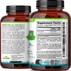 Nutrition label and ingredients on the product