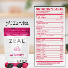 Scoop with Zeal for Life Wild Berry powder
