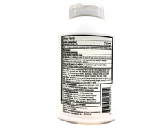 Zeasorb medicated body powder bottle back, highlighting talc-free formula and odor management.