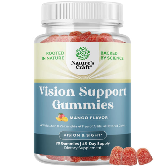 Front view of Zeaxanthin + Lutein Gummies for Adults bottle