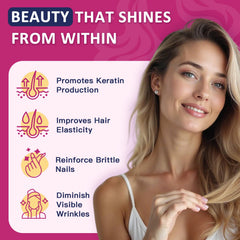 Hair health and shine concept graphic