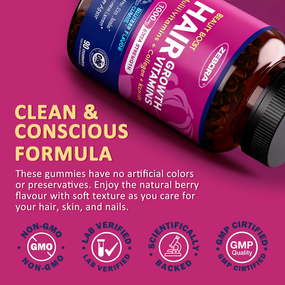 Person taking ZEBORA Biotin Gummies