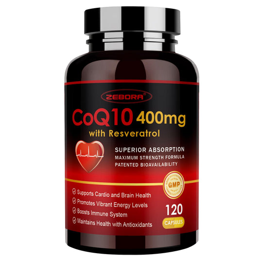 ZEBORA CoQ10 400mg hero bottle image