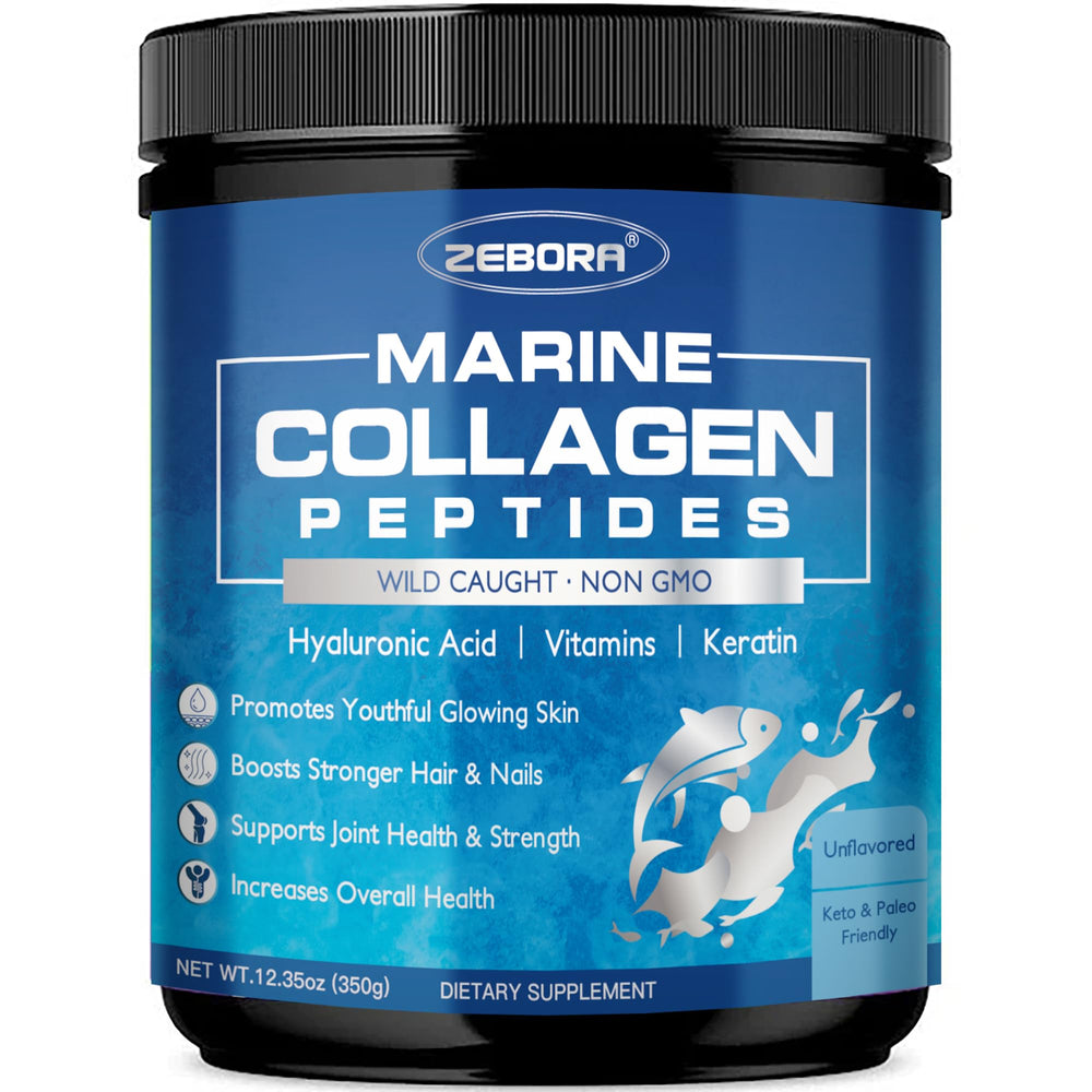 ZEBORA Marine Collagen Powder jar with 35 servings