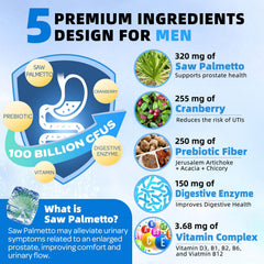 Probiotic prebiotics and digestive enzyme blend