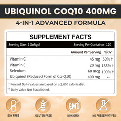 CoQ10 with Vitamin C, Vitamin E, and Selenium support
