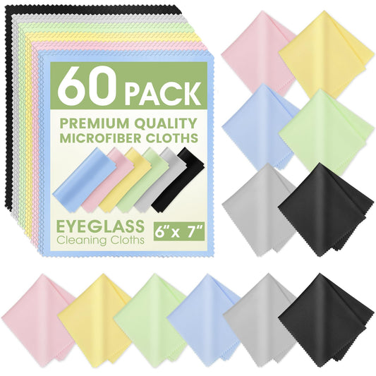 Zeefpod 60-pack microfiber cloths for glasses