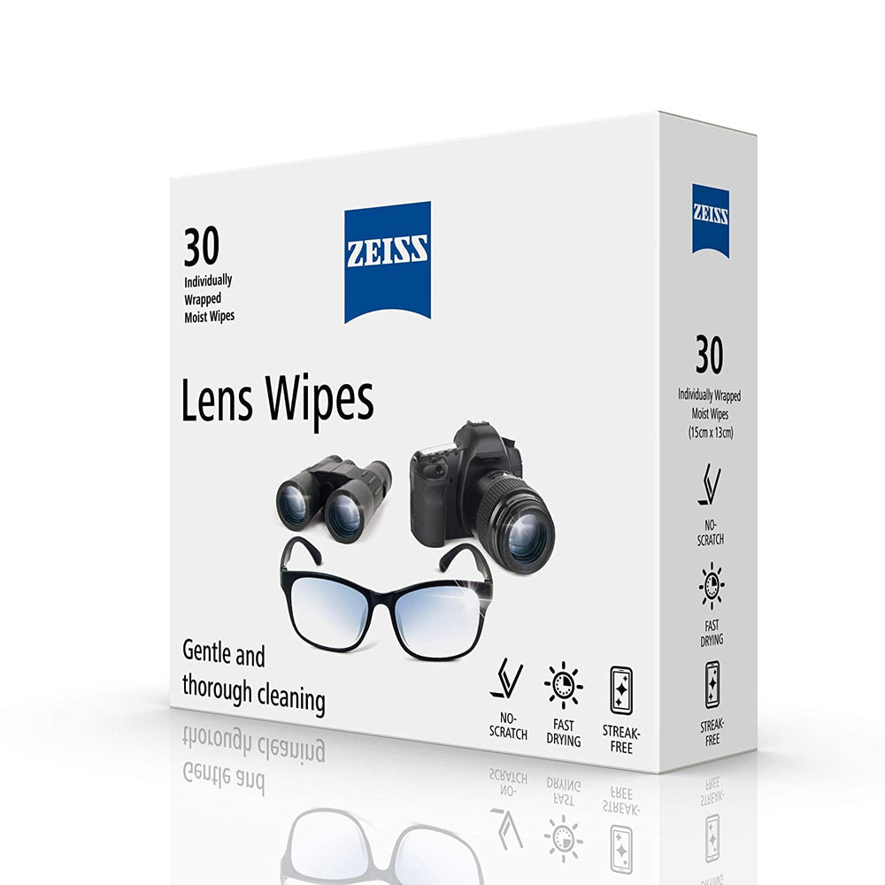 ZEISS Lens Cleaning Wipes, 30-count, individually wrapped