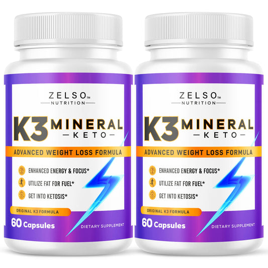 Zelso K3 Mineral Pills bottle front view