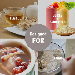 Zen Ginseng Powder used in soups, teas, and coffee