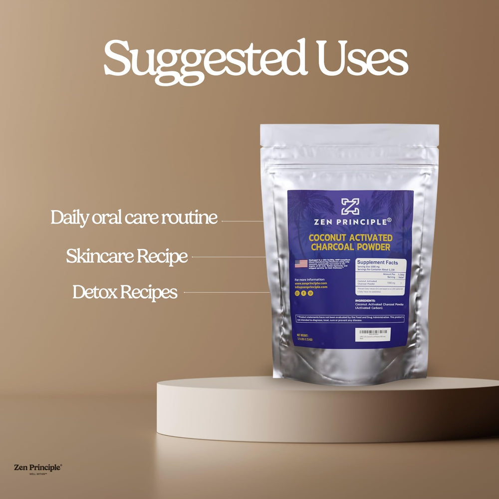 Charcoal supports digestion and daily detox