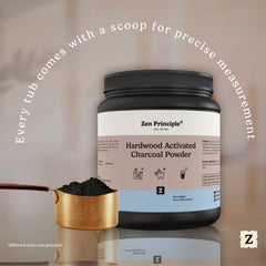 Packaging of Zen Principle activated charcoal powder