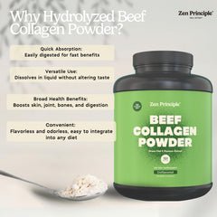 Back of Zen Principle collagen packaging showing features