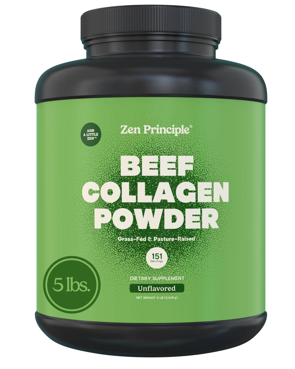 Zen Principle 5 lb grass-fed collagen powder tub