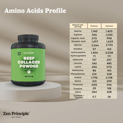 Zen Principle collagen powder dissolves smoothly in cold liquid for shakes