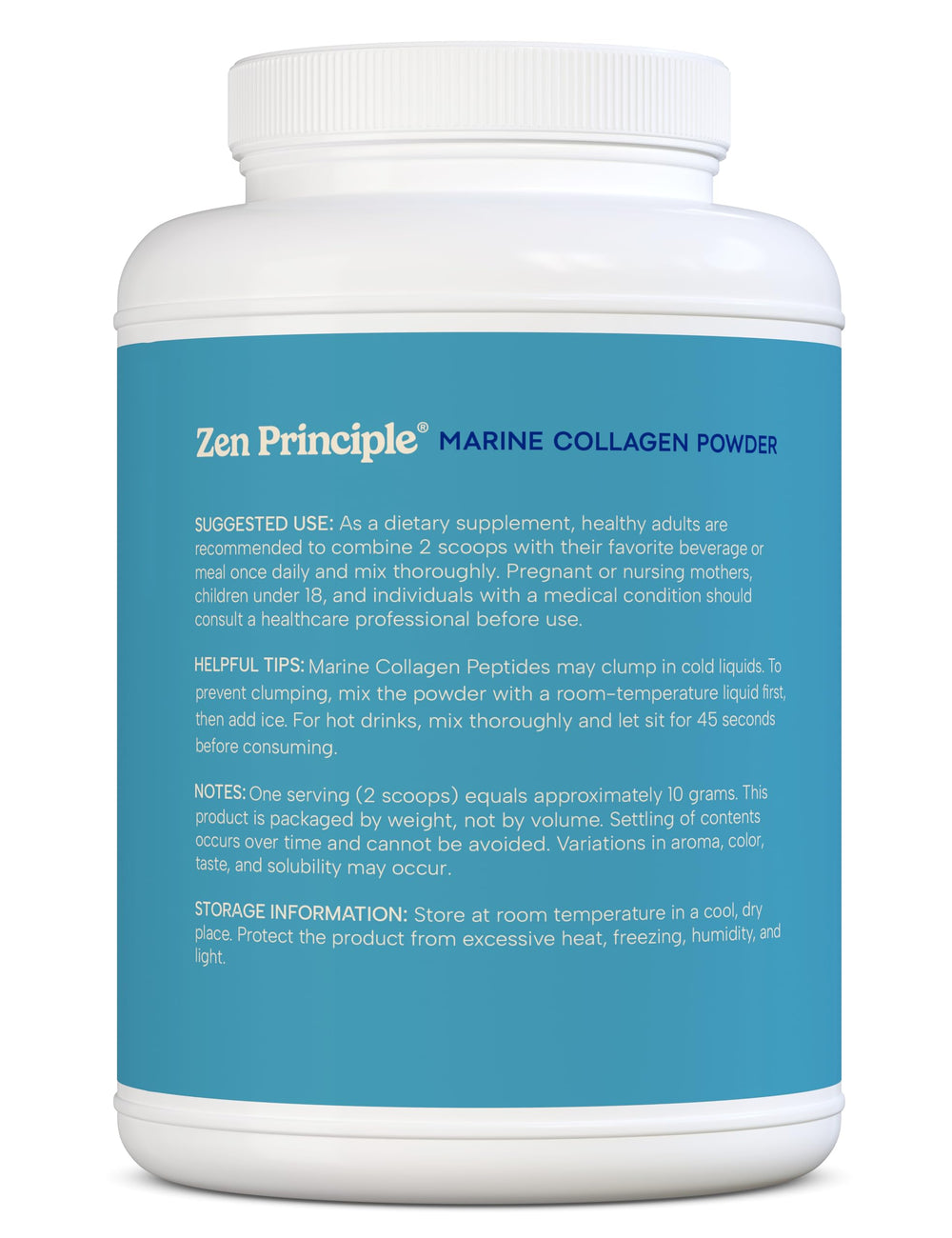 Hydrolyzed Type 1 and 3 marine collagen label