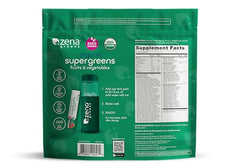 On-the-go stick packs from Zena Nutrition Greens for convenient daily greens.