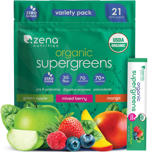 Zena Nutrition Organic Super Greens Variety Pack – product image