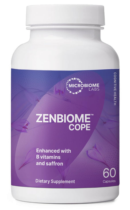 Zenbiome COPE probiotic bottle with 60 capsules