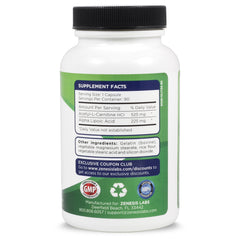 90-capsule bottle with product packaging on white background