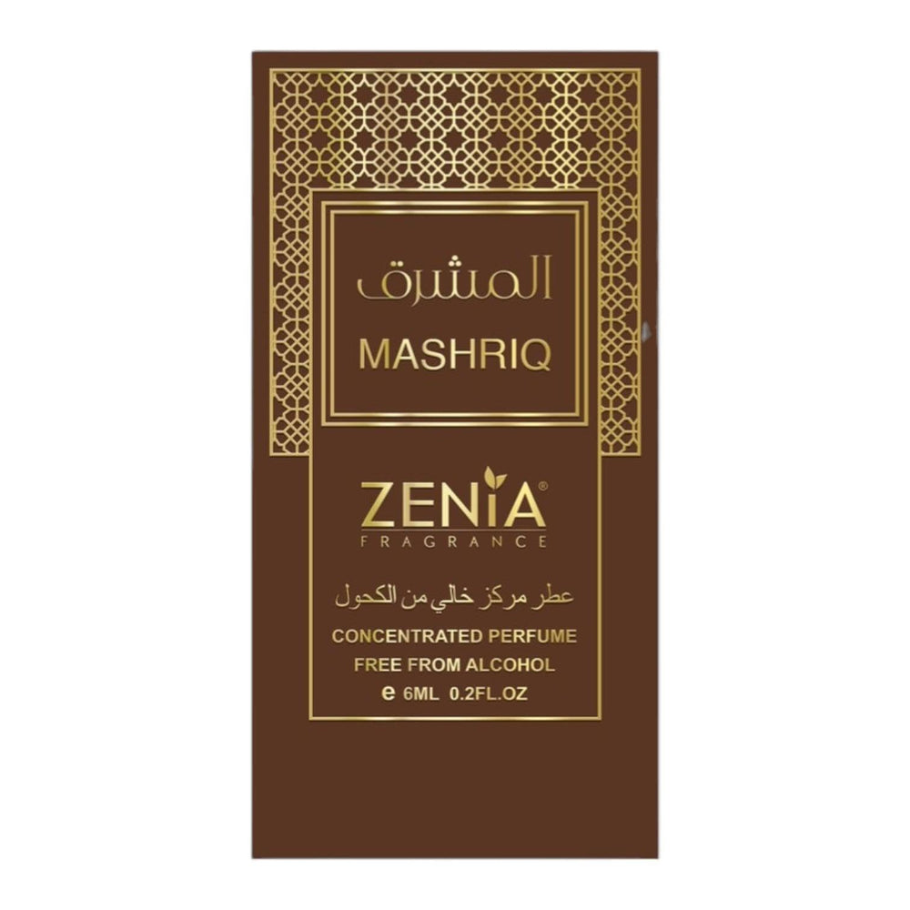 Base notes of Vanilla, Amberwood, Myrrh, Benzoin in Zenia Mashriq