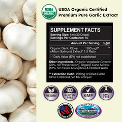 Zenmen Garlic Tincture bottle with USA-made label